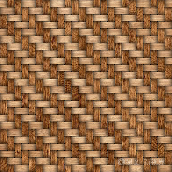 木织纹理背景.抽象装饰木质织篮编织背景.无缝模式