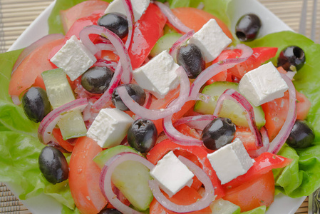 希腊沙拉, 素食沙拉, 膳食沙拉, 开胃沙拉, 美味沙拉, 传统沙拉