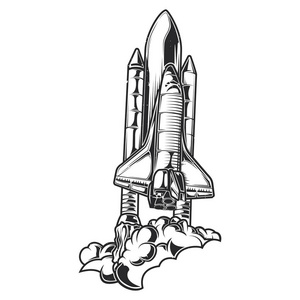 太空飞船的矢量图图片