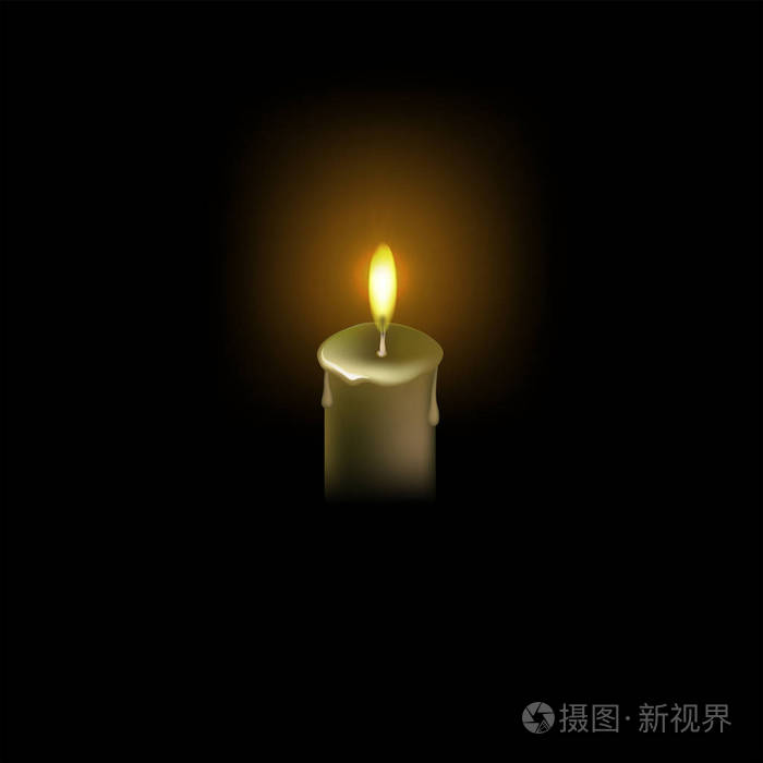 蜡烛烧上一个黑色的背景