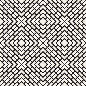 矢量无缝线拼接图案。现代时尚的抽象质感。使用带区元素重复几何图块