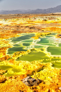 在达纳吉尔凹地埃塞俄比亚非洲 dallol 凹陷