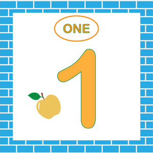 儿童游戏卡片与数字 3 (三).学习数字, 数学儿童教育.