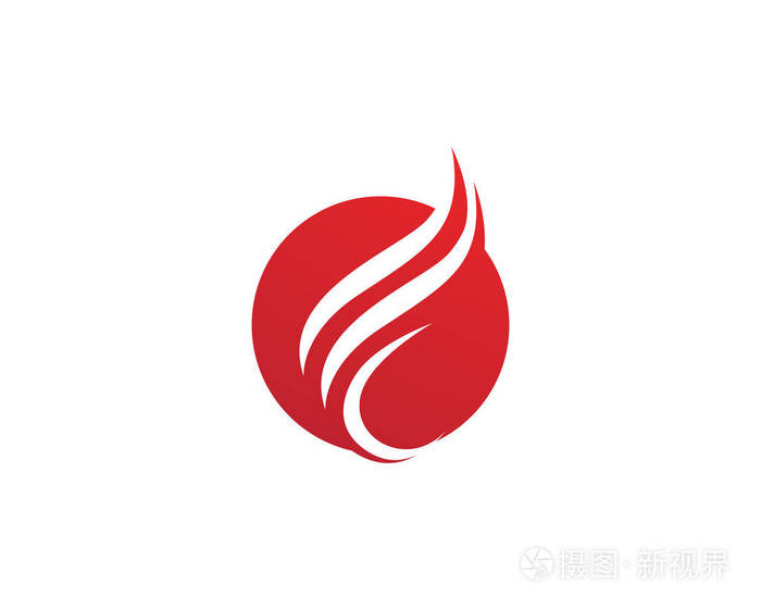 火火焰性质的标志和符号图标模板
