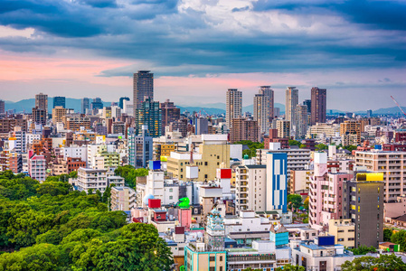 大阪，日本城市景观