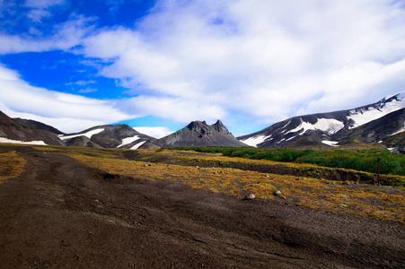 火山景观。Avachinsky 火山活跃的堪察加半岛火山。俄罗斯, 远东