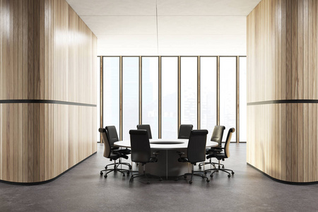 阁楼会议室内, 圆桌照片