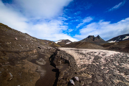 火山景观。Avachinsky 火山活跃的堪察加半岛火山。俄罗斯, 远东