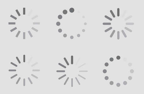 等待图标下载符号指示器, 等待图标设置, 加载符号照片