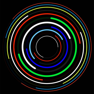 具有线条技术背景几何形状矢量插图eps 10 的多彩圆圈的抽象背景