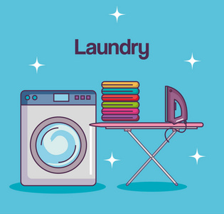洗衣服务清洁清洗机表熨衣布