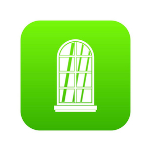白色窗口框架图标数字绿色
