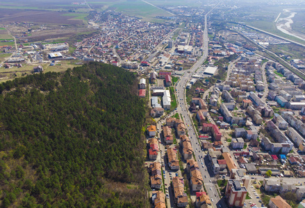 罗马尼亚 Piatra Neamt 城市鸟瞰图