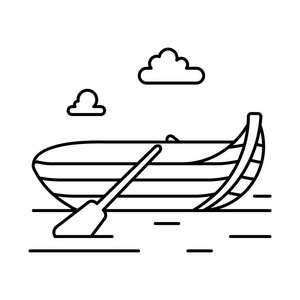 木划船图片-木划船素材-木划船插画-摄图新视界