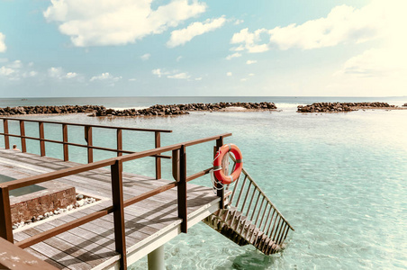 美丽的风景在马尔代夫海岛