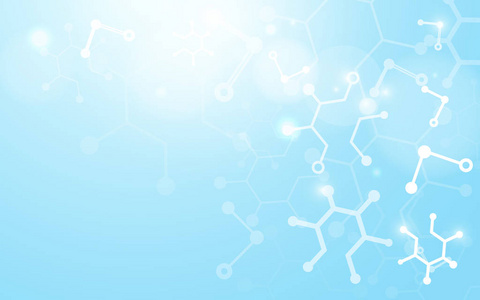 基于科学概念的科学分子 Dna 模型结构在软蓝背景下的研究