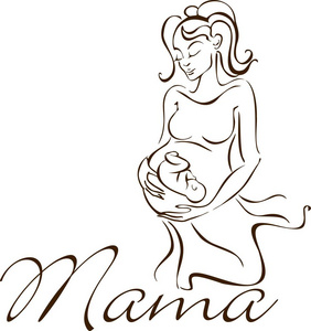 妊娠.怀孕的女孩.母亲.妈妈.宝贝.向量照片