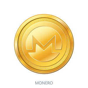 Cryptocurrency Monero 硬币被隔离在白色背景上