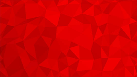 红色多边形插图背景。低聚型