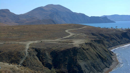 克里米亚的山地地形。山风景