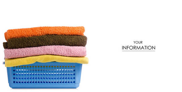 彩色毛巾图案洗衣篮