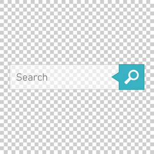 搜索条形图矢量 ui 元素图标的平面样式。搜索网站