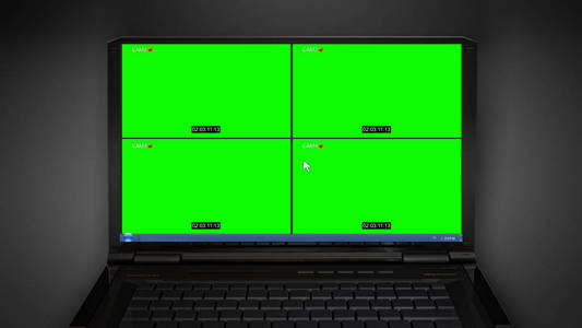 笔记本闭路电视监控显示器显示控制室