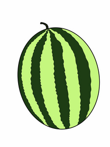西瓜插画卡通画照片