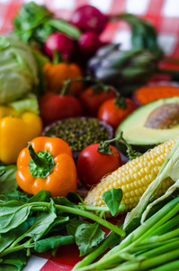 Dietic 食品, 营养新鲜的夏日蔬菜, 垂直摄影