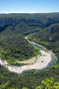 Ardeche 峡谷景观