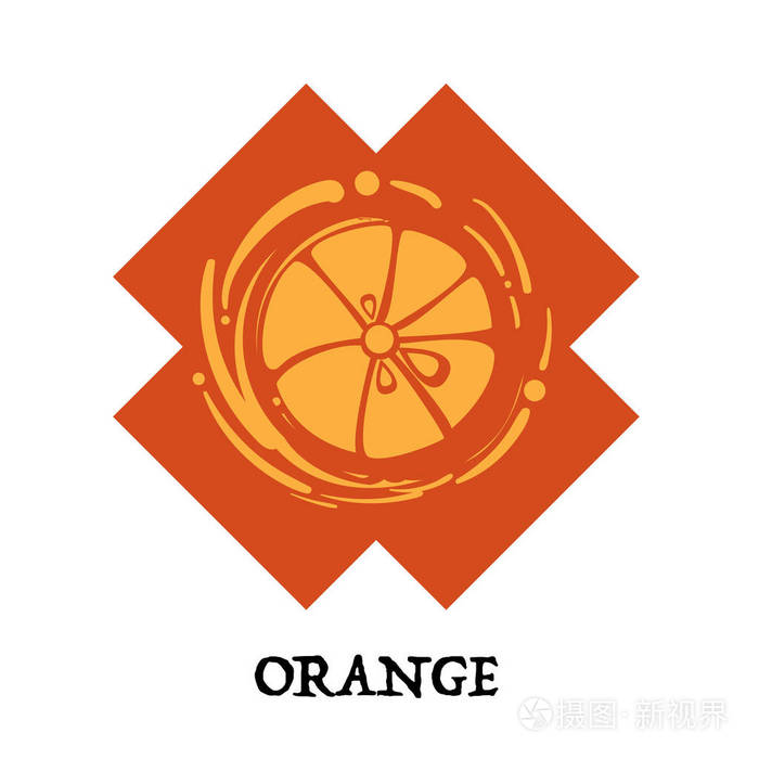 水果橙图形元素设计关键视觉图标符号
