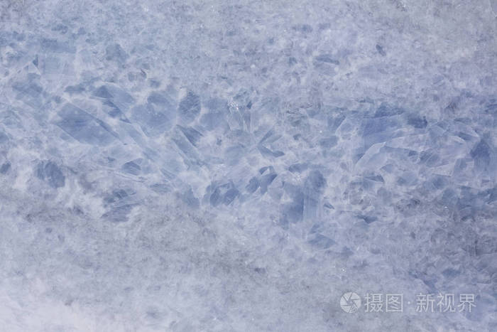 水晶表面浅蓝色大理石纹理