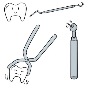 牙科设备的矢量集
