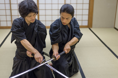 东京传统道场的武士训练