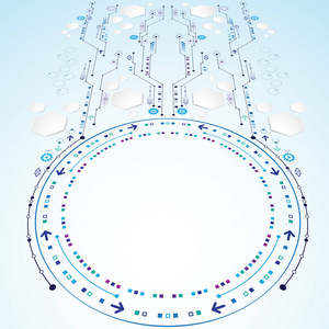 技术概念中的矢量抽象背景