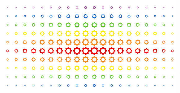齿轮频谱半色调阵列