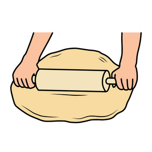 轧出的面团图片