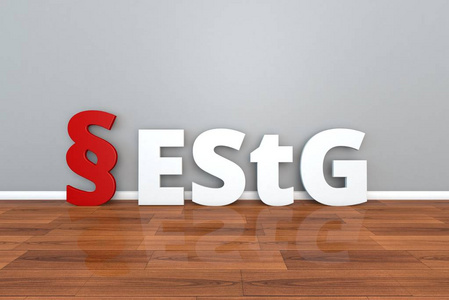 德国法律 Estg 所得税法缩写3d 例证