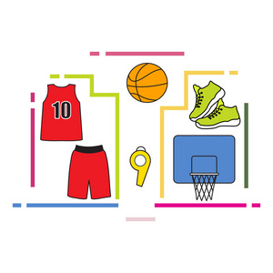 运动制服与篮球装备图片