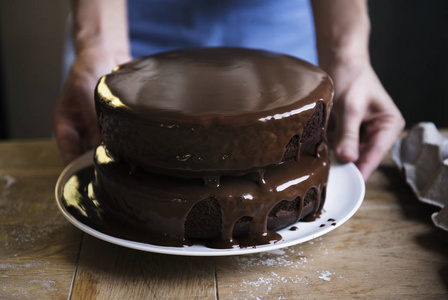 巧克力软糖蛋糕摄影食谱的想法