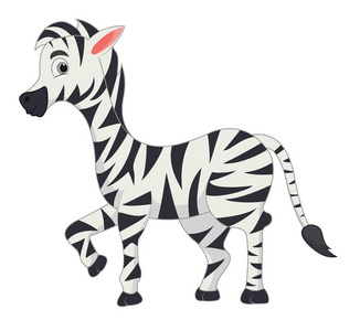 可爱的斑马卡通-全彩照片