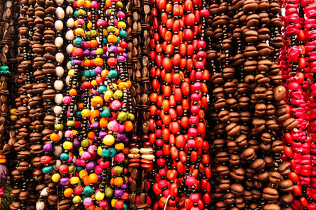 墨西哥的珠子，印度手工艺品市场，圣克里斯托瓦尔拉斯卡萨斯，墨西哥恰帕斯