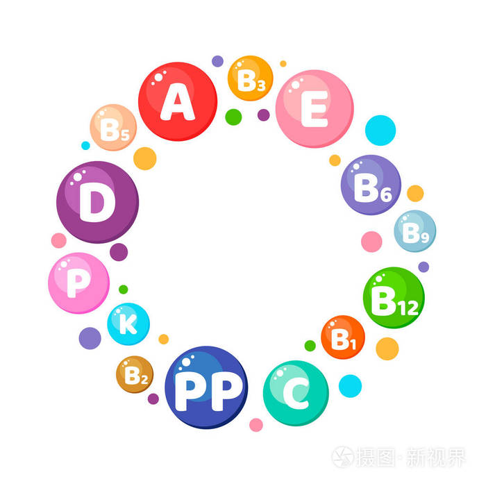 图表.圈.维他命,矿物质,营养素
