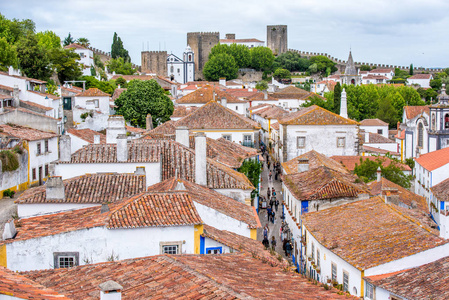 奥比都斯美丽和历史城市在葡萄牙
