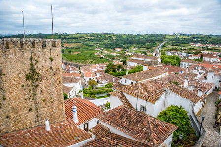 奥比都斯美丽和历史城市在葡萄牙