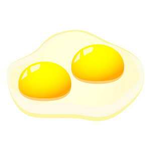 优质的蛋黄和蛋白质的白色背景