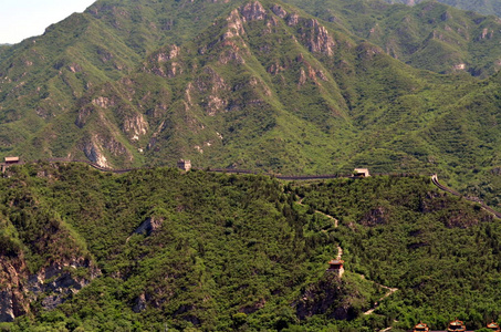 中国的长城和山