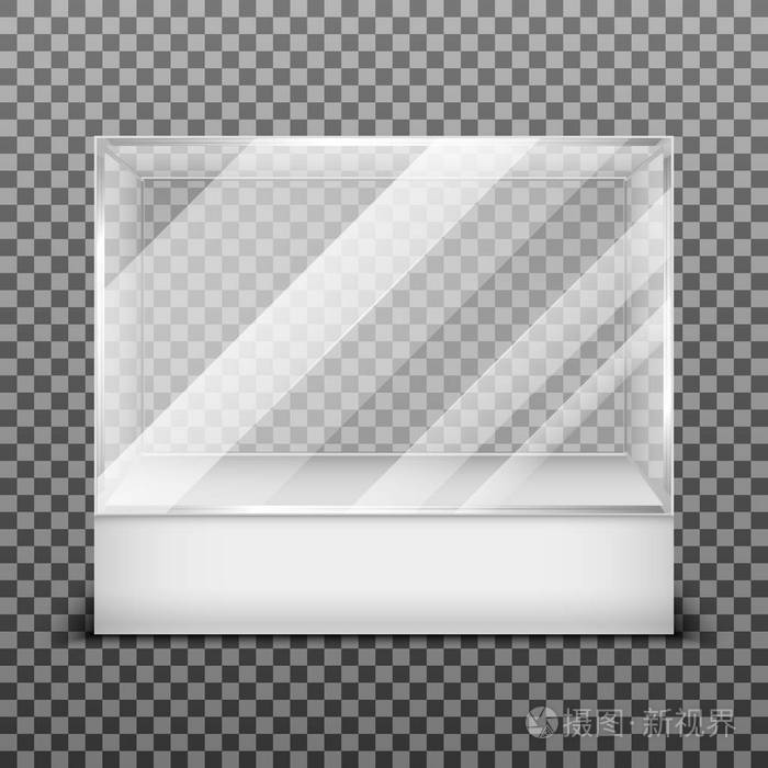 透明显示玻璃框上花纹的背景矢量图孤立