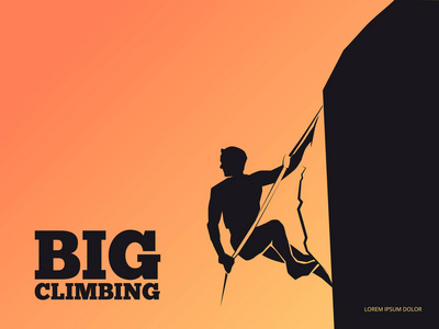攀登剪影图片