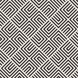 使用带区元素重复几何图块矢量无缝线拼接图案.